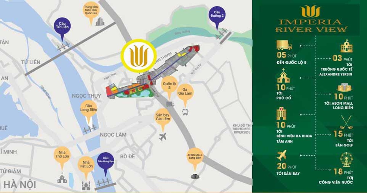 VỊ TRÍ IMPERIA RIVER VIEW LONG BIÊN